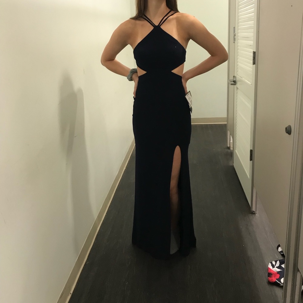 Navy blue prom dress
